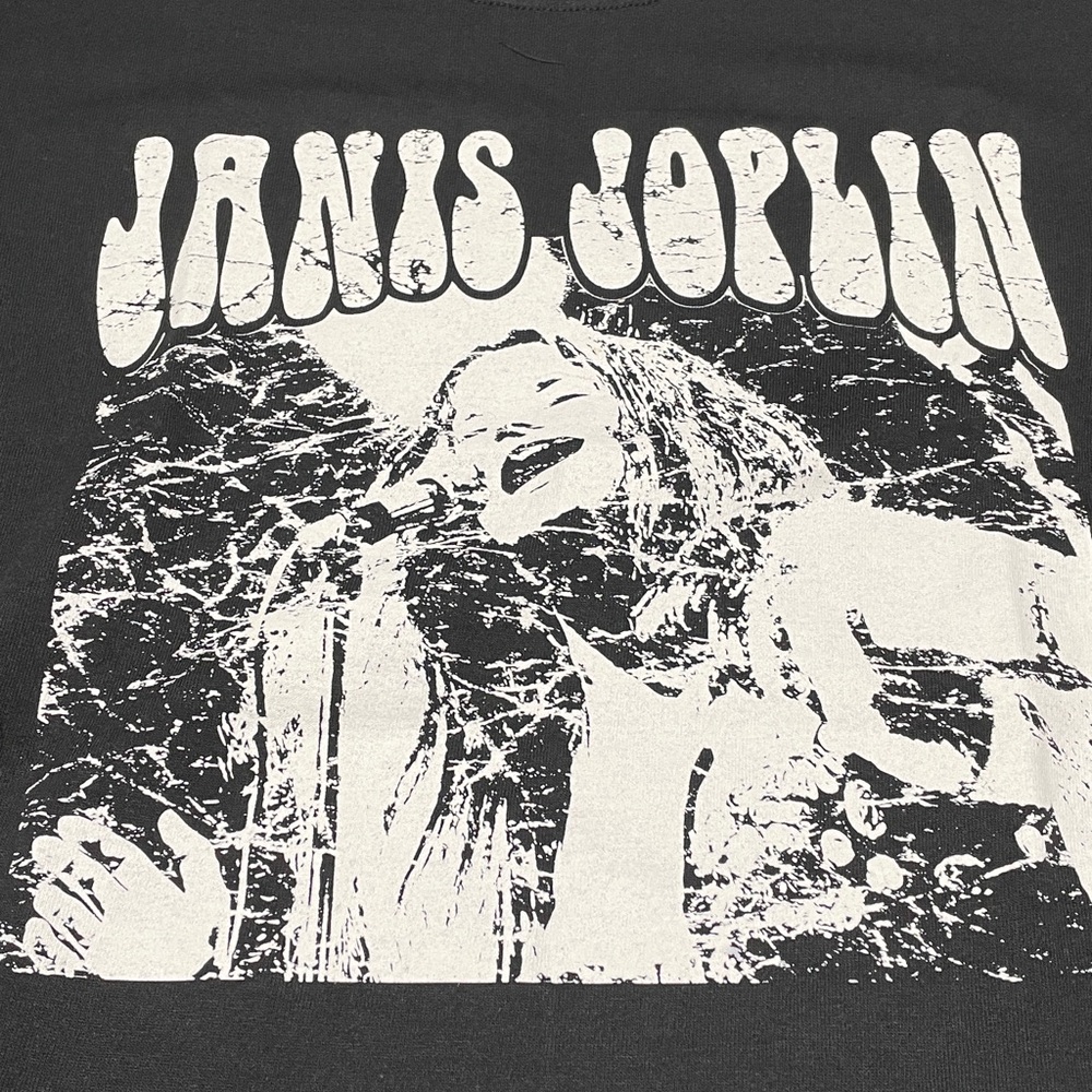 Janis Joplin Black Shirt Men’s Size Small - Picture 2 of 6